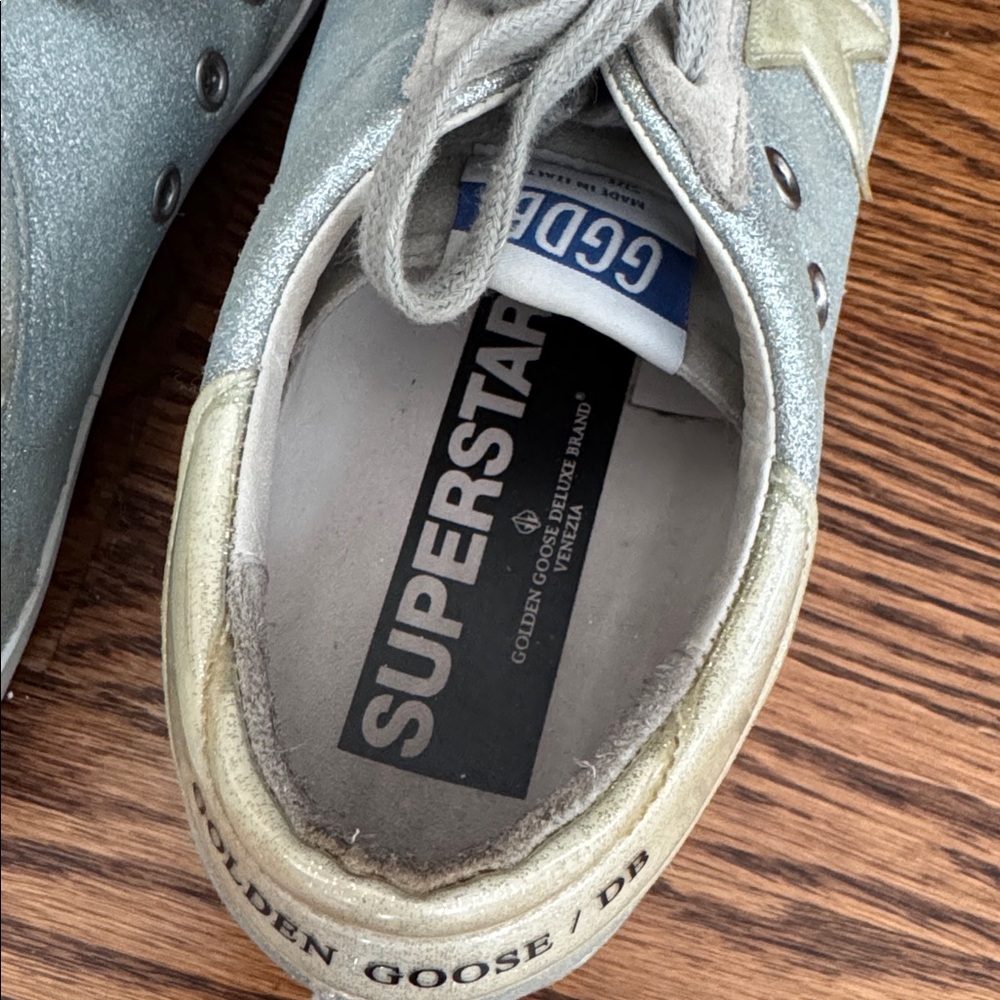 Golden Goose Light Blue and Beige Sneakers size 41 - Picture 4 of 11